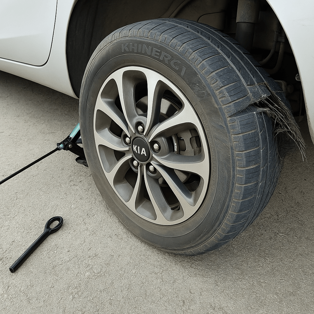 Lốp oto đi bao nhiêu km thì thay - khi bị hỏng nặng