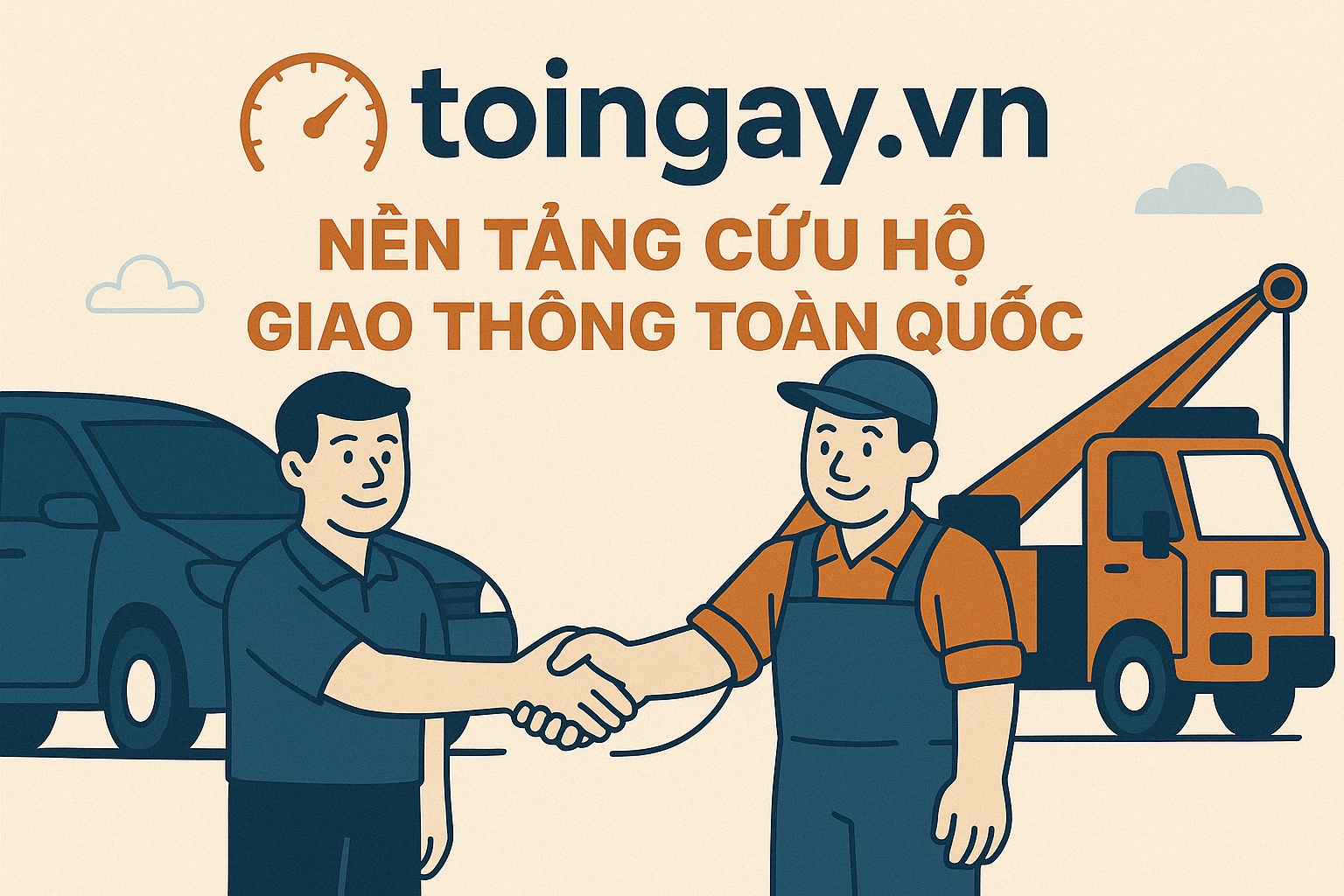 Toingay.vn-nền tảng kết nối bác tài và đơn vị cứu hộ giao thông toàn quốc